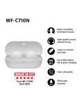 Sony WF-C710N Noise Cancelling True Wireless Bluetooth In-Ear Headphones with Mic/Remote, White