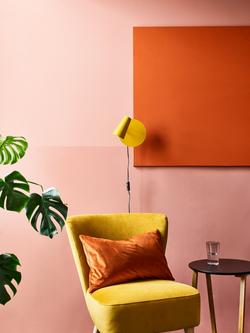 John Lewis Rectangular Velvet Cushion - view 2, Old Auburn