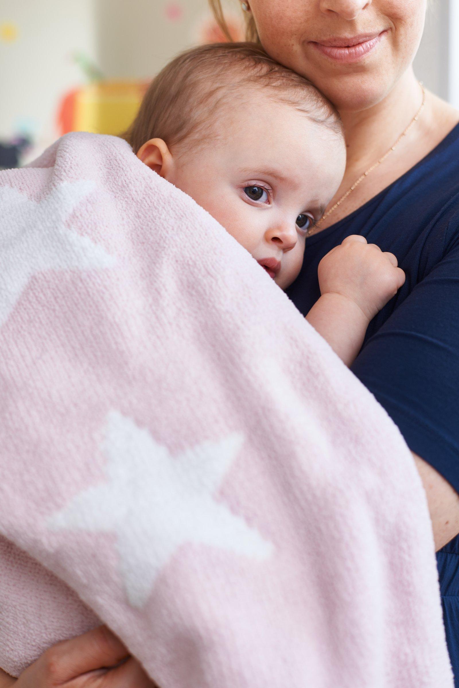 John Lewis ANYDAY Star Blanket 100 x 75cm Pink