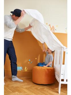 John Lewis Cotton Fitted Cotbed Sheet, Pack of 3, 70 x 140cm, White - view 2, White