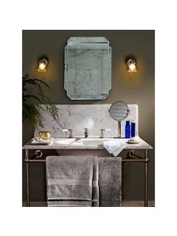 John Lewis White Marble Bathroom Accessories Tray - view 2, White