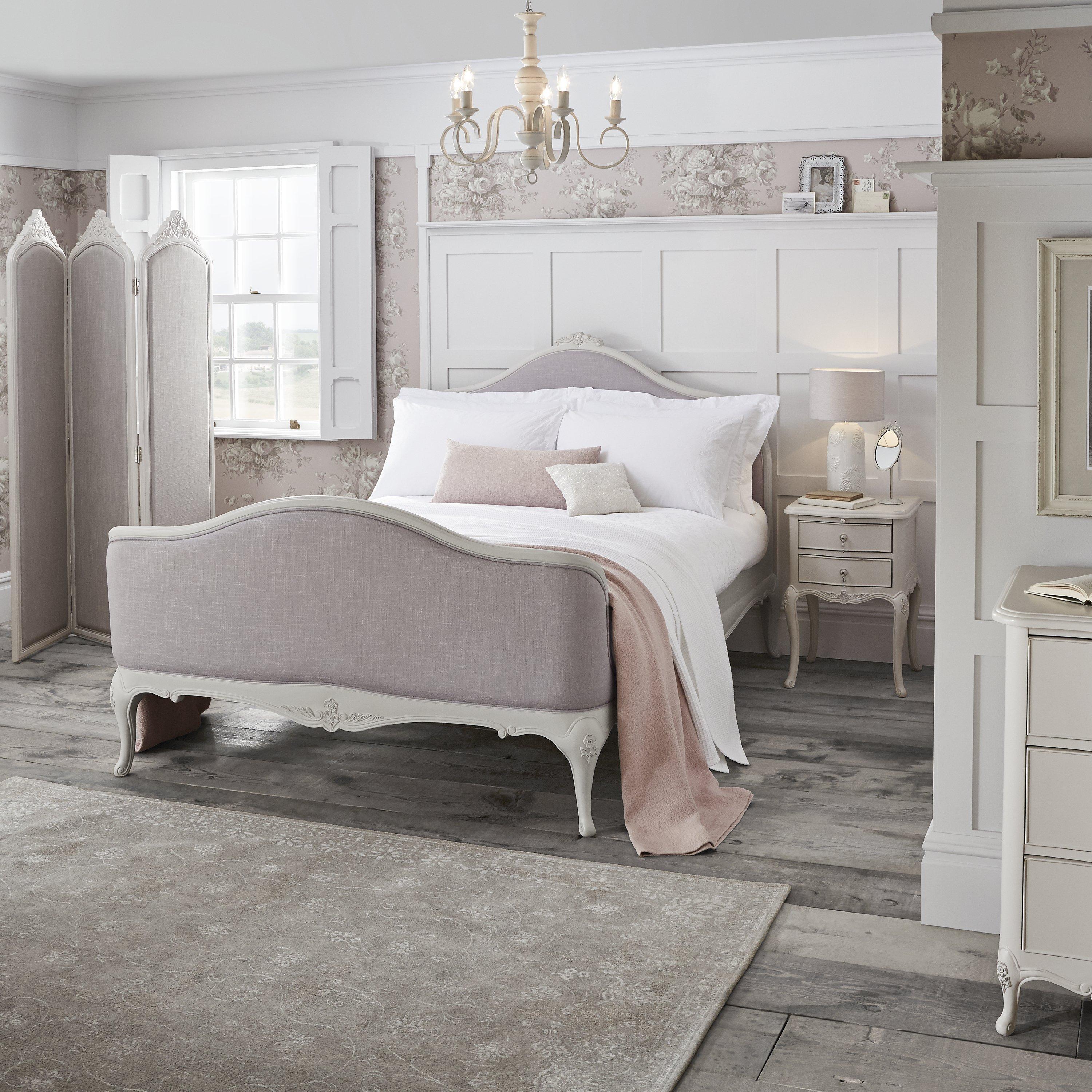 John Lewis Partners Rose Mist Upholstered Bed Frame King Size