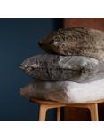 John Lewis Faux Fur Cushion, Light Grey