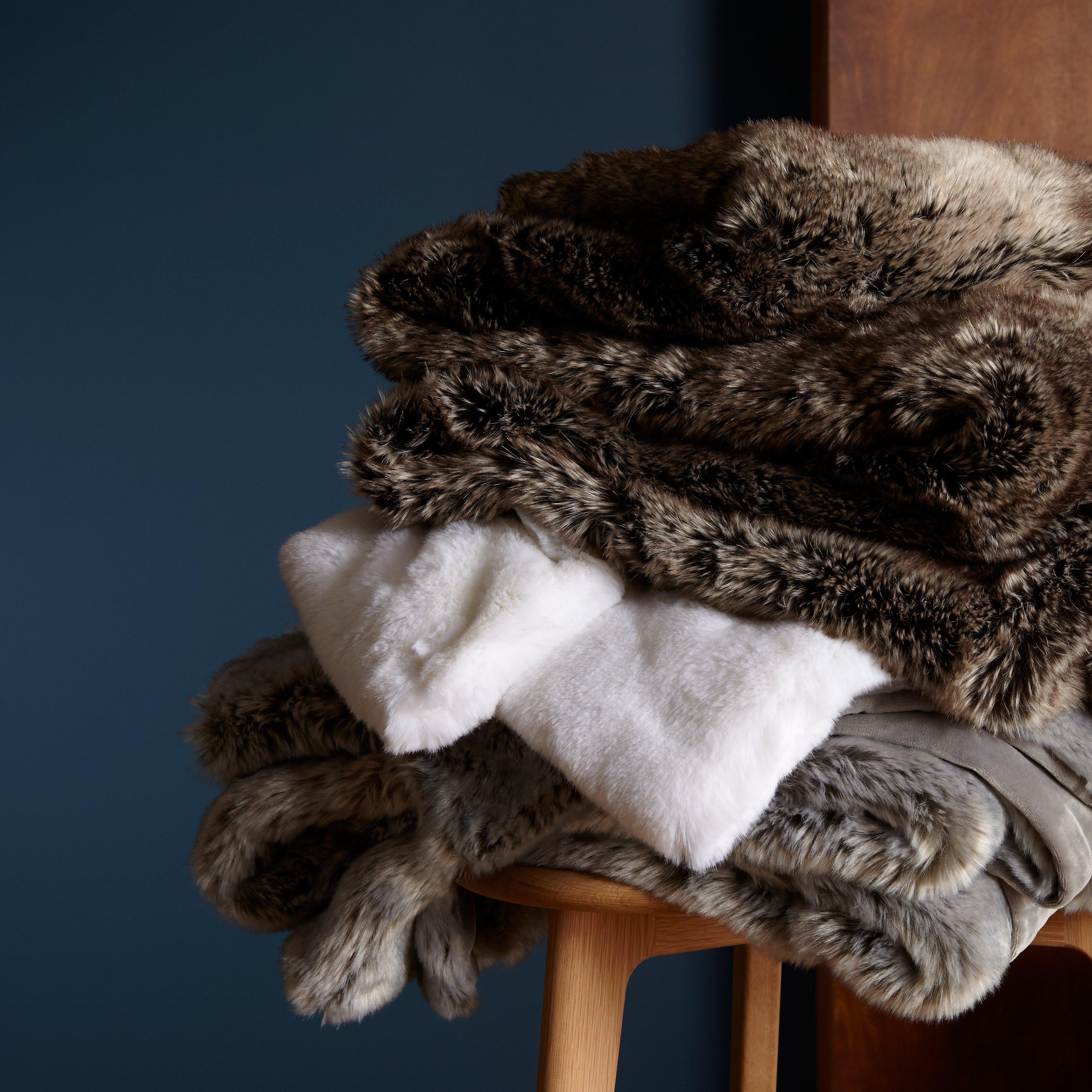 John Lewis Faux Fur Throw