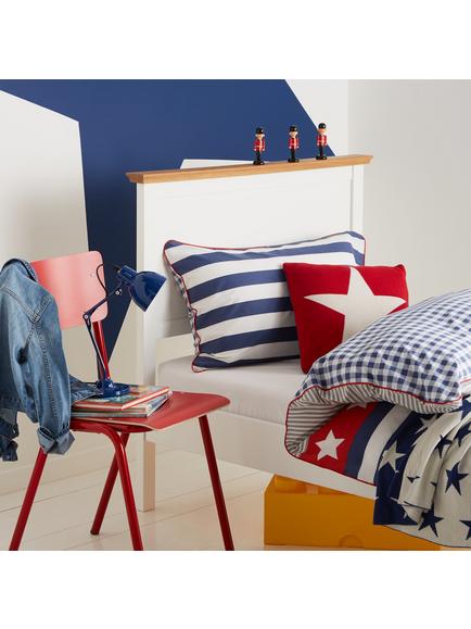 John Lewis Stars & Stripes Cushion, Red/Blue - view 2, Red/Blue