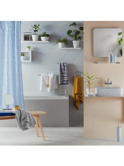 John Lewis Form Towel Rail, Short - view 2, Silver