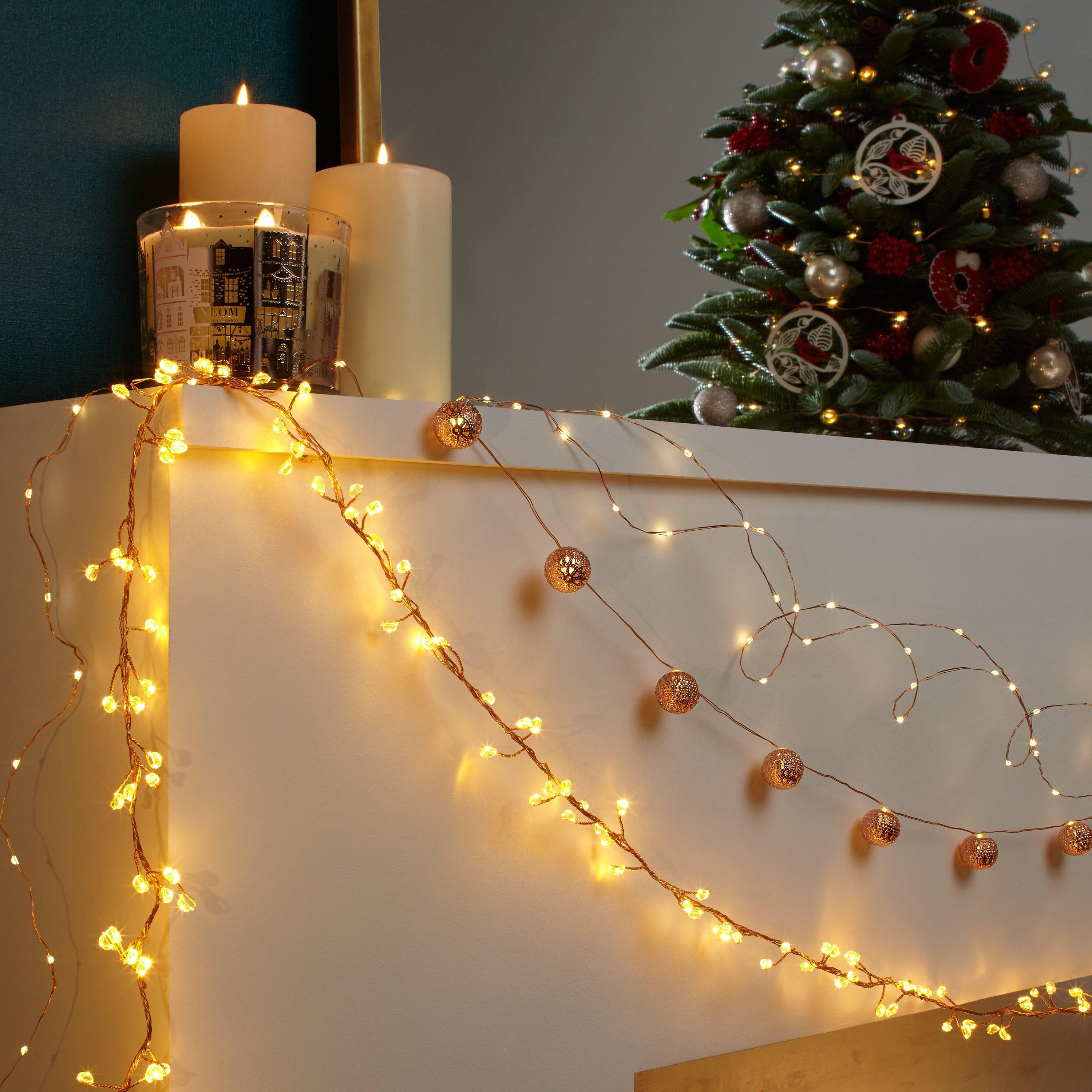 John Lewis Partners 160 LED Lights Pure White 17m