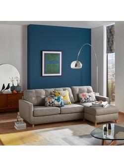 John Lewis Barbican RHF Chaise Sofa Bed with Storage - view 2, Grey