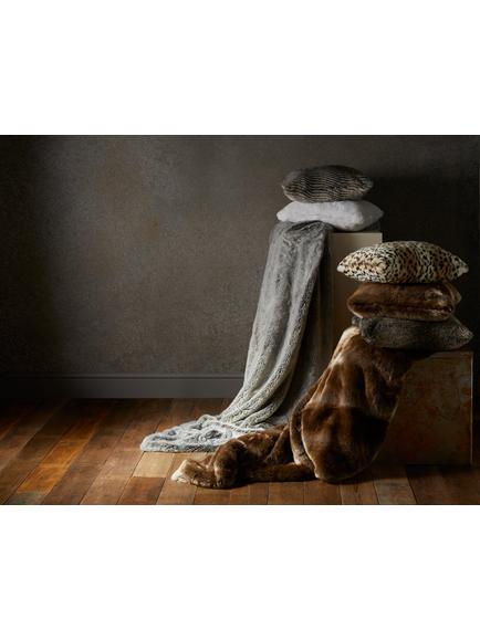 John Lewis Faux Fur Cushion - view 2, Tourmaline