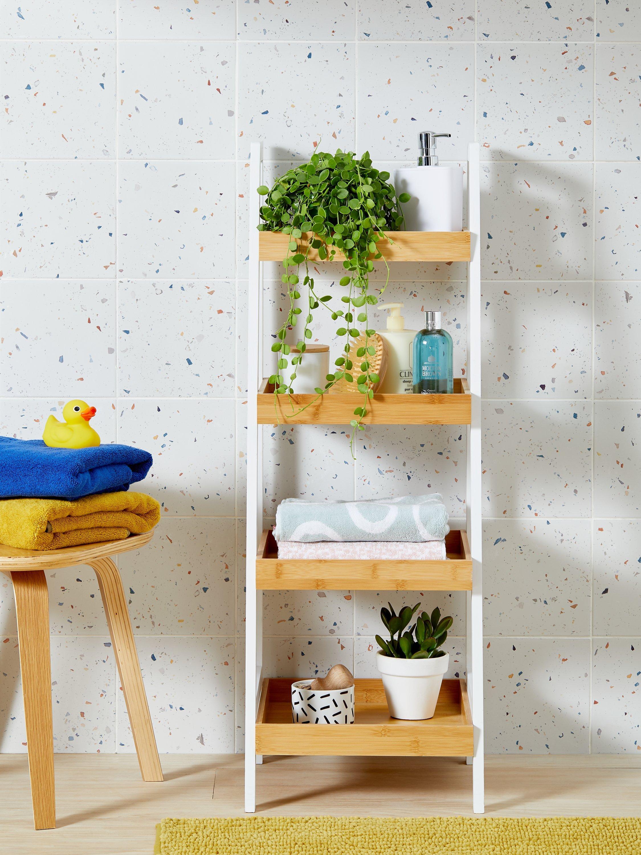 House by John Lewis Bamboo 4 Tier Bathroom Shelf Unit