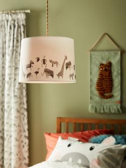 John Lewis Safari & Friends Lampshade, Grey, Grey