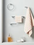 John Lewis Opus Bathroom Fitting Range, Clear/Chrome