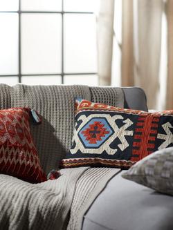 John Lewis Kuva Cushion - view 2, Red Brick