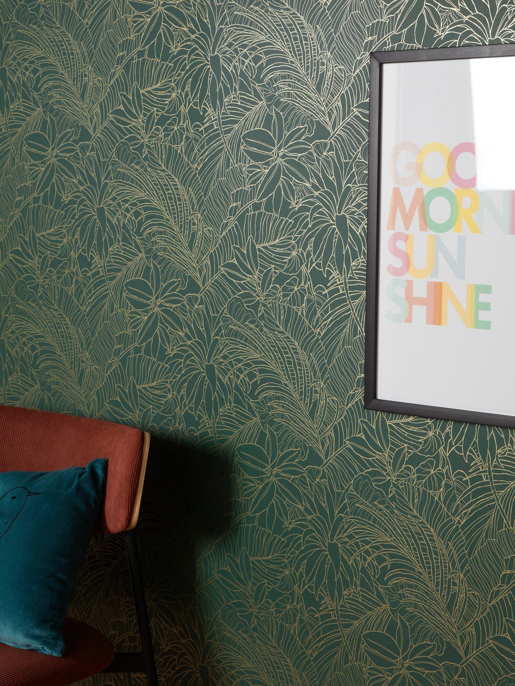 John Lewis ANYDAY Tropics Wallpaper, Mallard