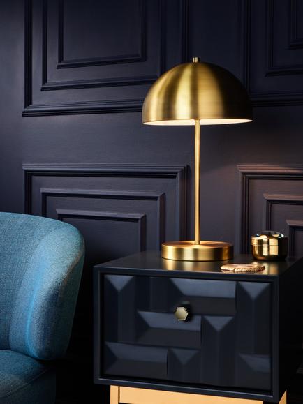John Lewis Dome Table Lamp - view 2, Brass