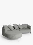 John Lewis Lozenge Grand 5 Seater LHF Chaise End Sofa, Metal Leg