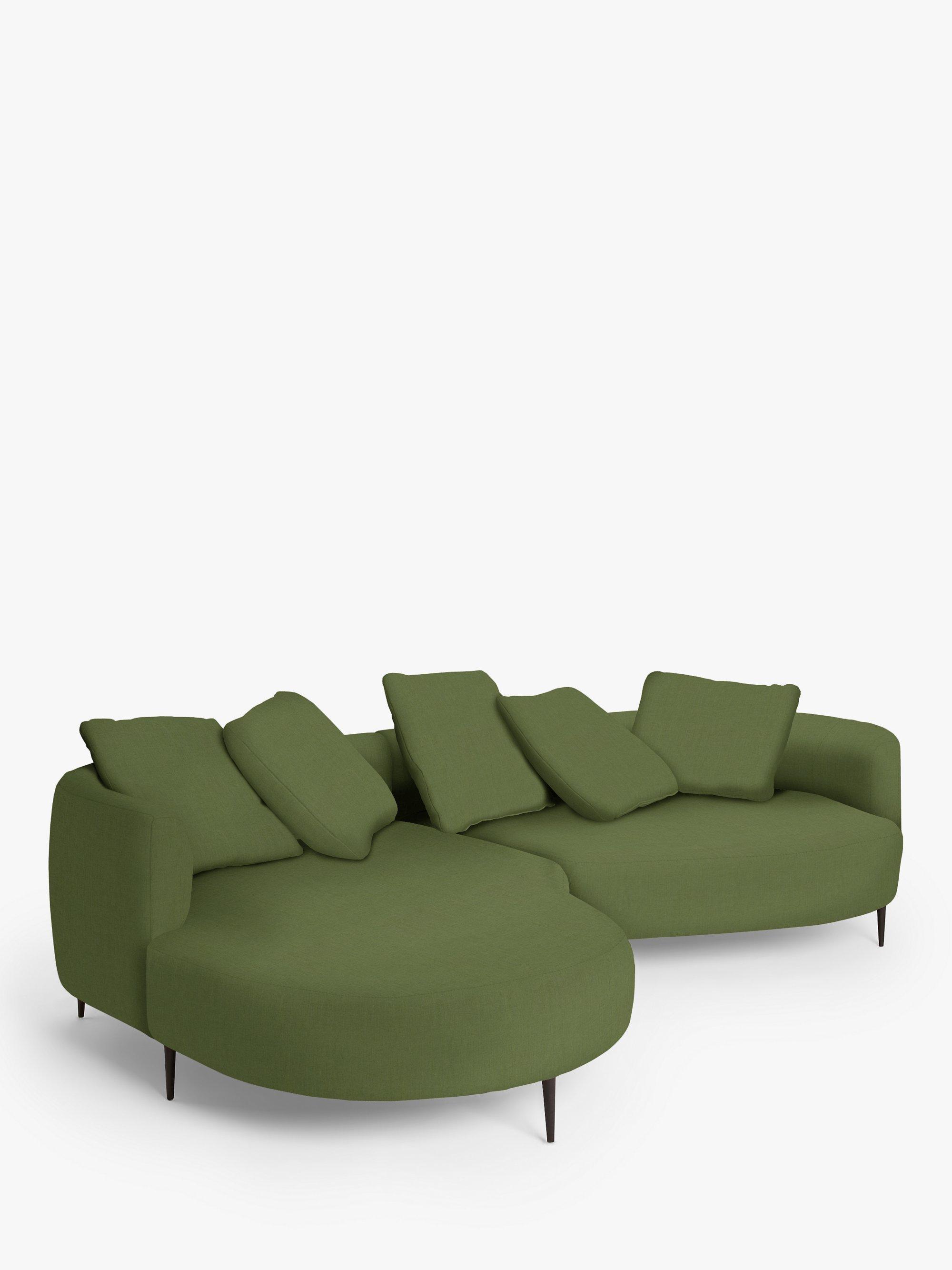 Lozenge Range, John Lewis Relaxed Linen Plain Fabric, Olive Green, Price Band B