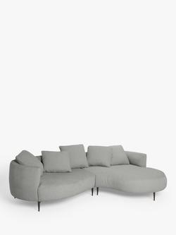 John Lewis Lozenge Grand 5 Seater RHF Chaise End Sofa, Metal Leg, 
