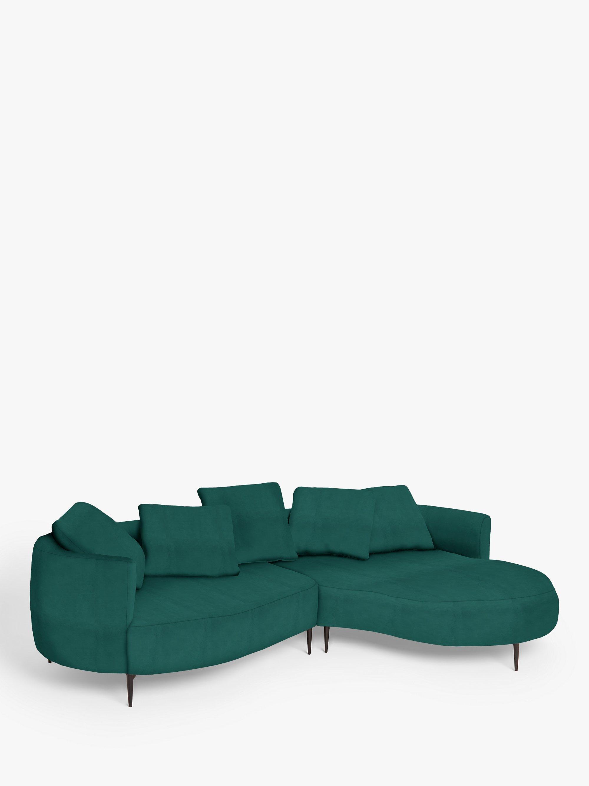 Lozenge Range, John Lewis Easy Clean Plush Velvet Fabric, Teal, Price Band B