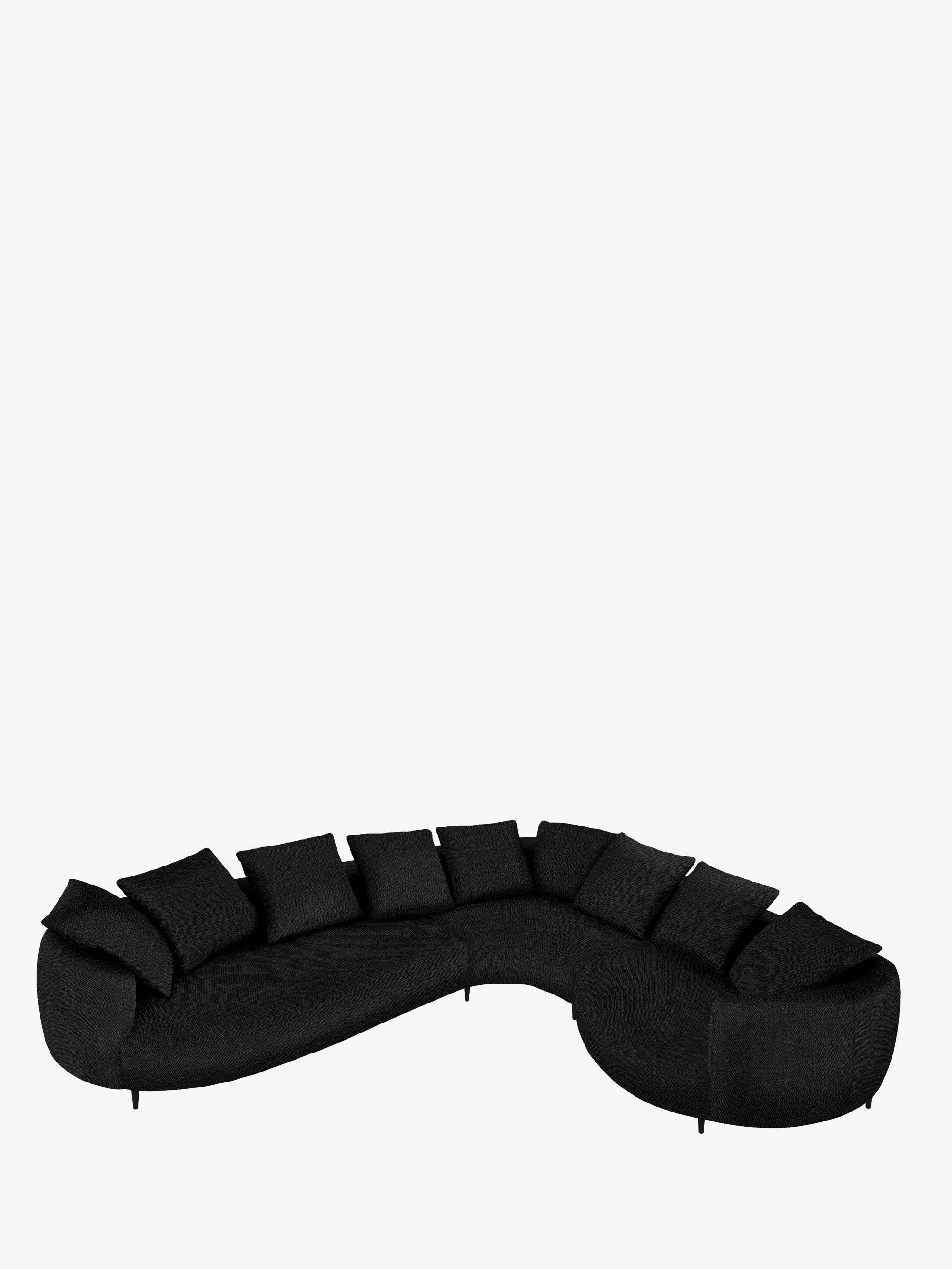 Lozenge Range, John Lewis Easy Clean Chunky Chenille Plain Fabric, Charcoal, Price Band C