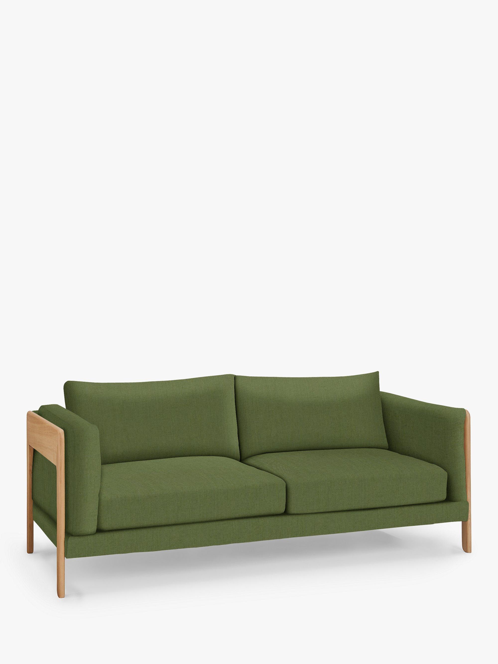 Nest Range, John Lewis Relaxed Linen Plain Fabric, Olive Green, Price Band B