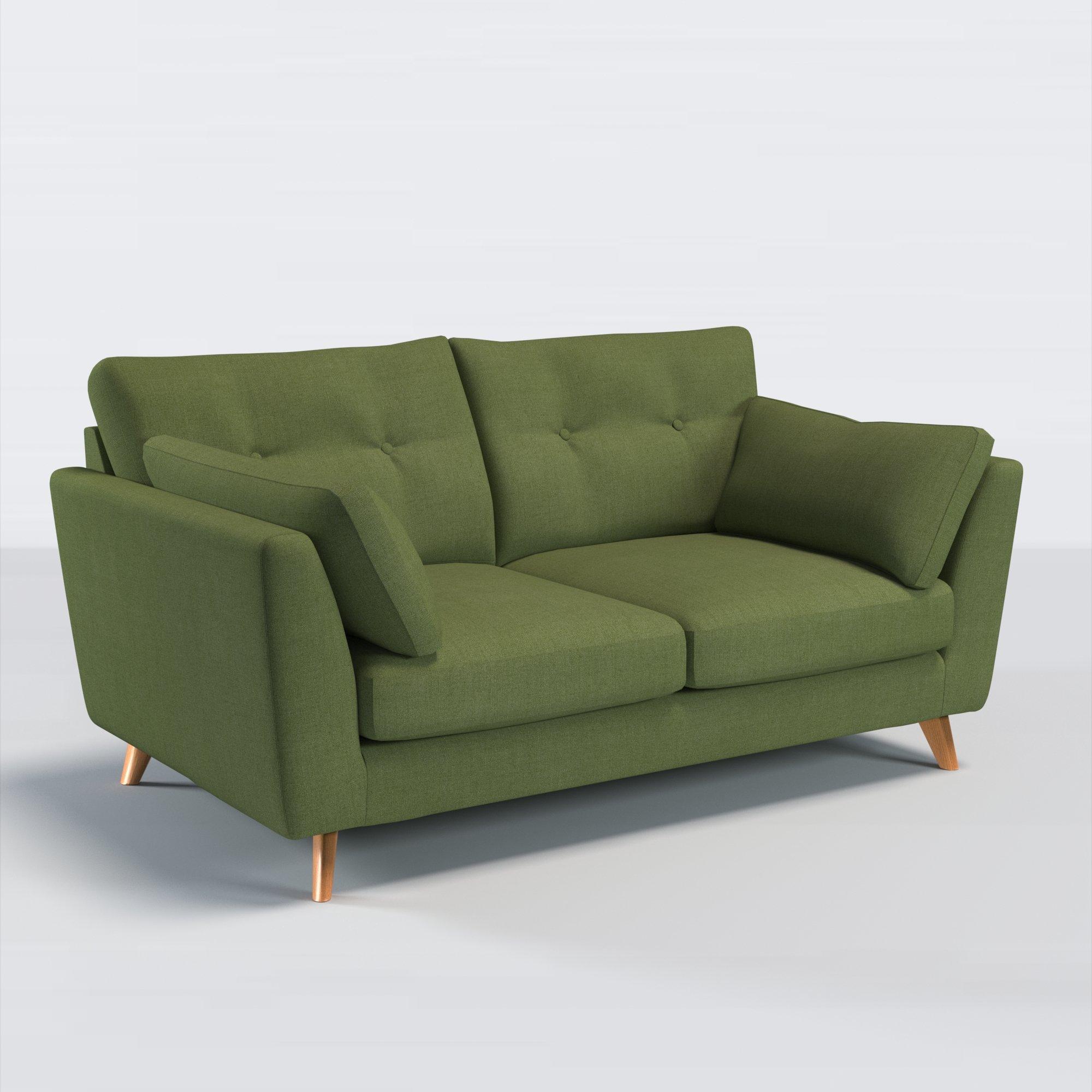 Alfie Range, John Lewis Relaxed Linen Plain Fabric, Olive Green, Price Band B