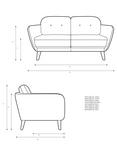 John Lewis Arlo Medium 2 Seater Sofa, Light Leg