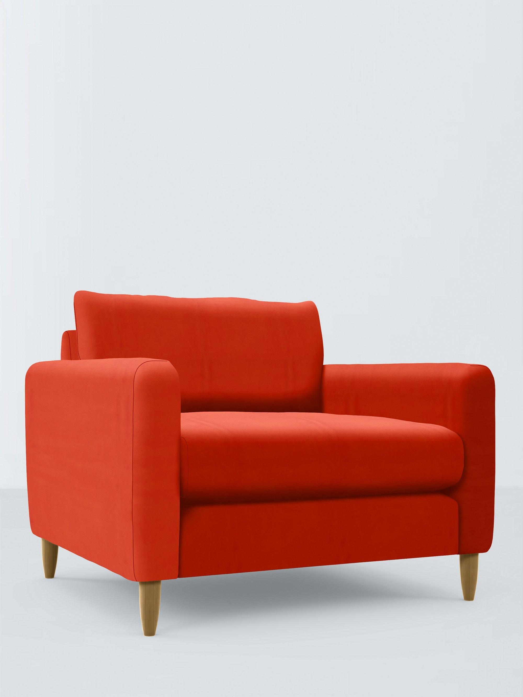 Bailey II Range, John Lewis Easy Clean Plush Velvet Fabric, Paprika, Price Band B