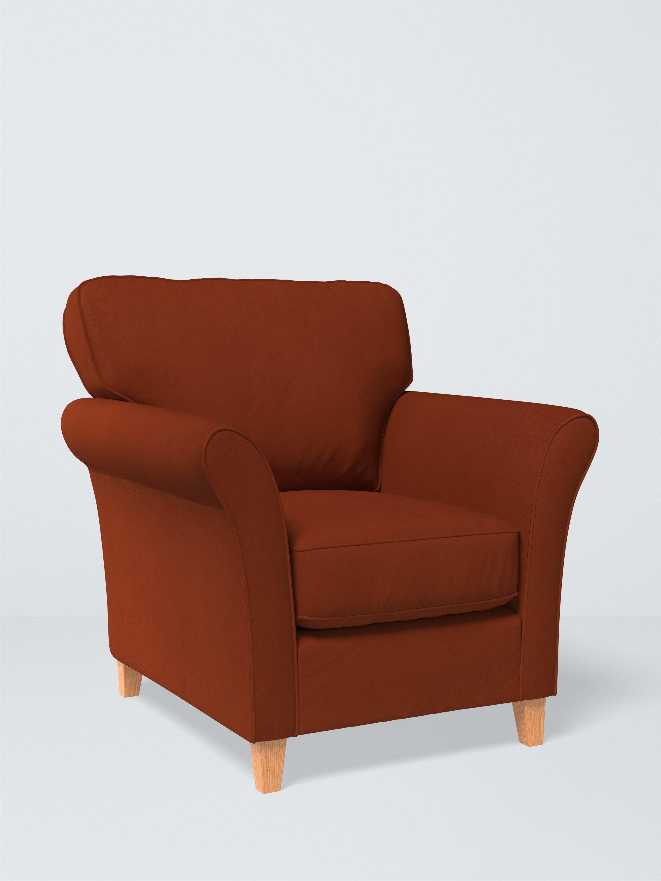 Charlotte II Range, John Lewis Easy Clean Plush Velvet Fabric, Auburn, Price Band B