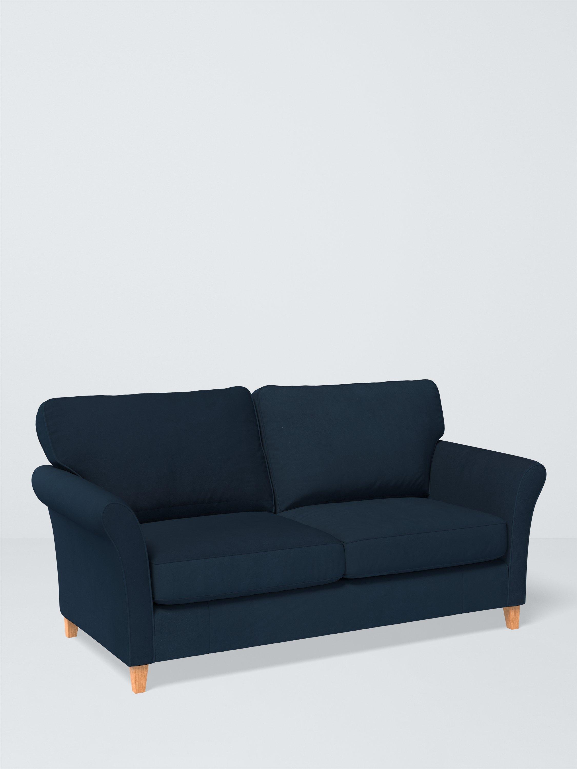 Charlotte II Range, John Lewis Easy Clean Plush Velvet Fabric, Navy, Price Band B