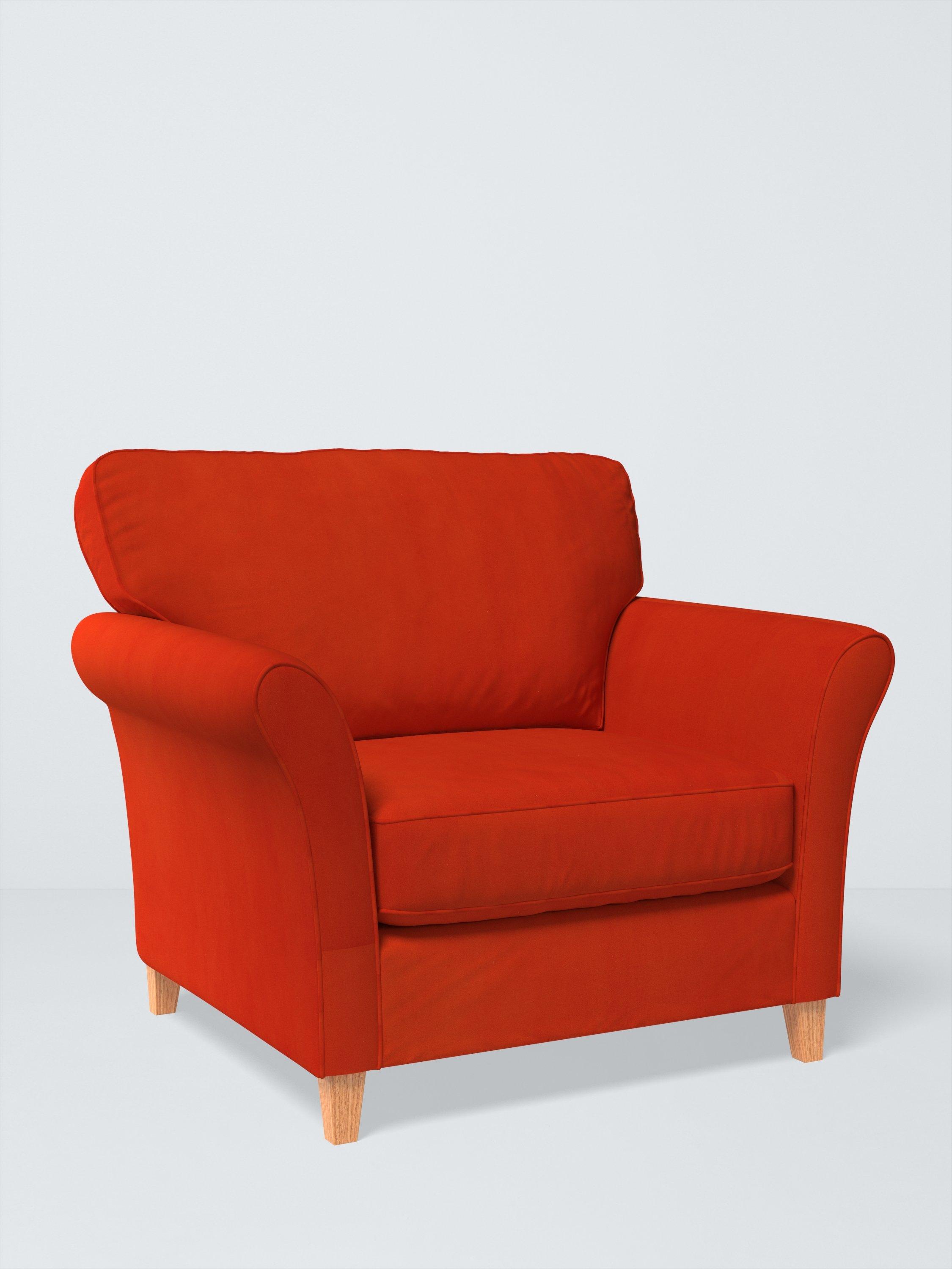 Charlotte II Range, John Lewis Easy Clean Plush Velvet Fabric, Paprika, Price Band B