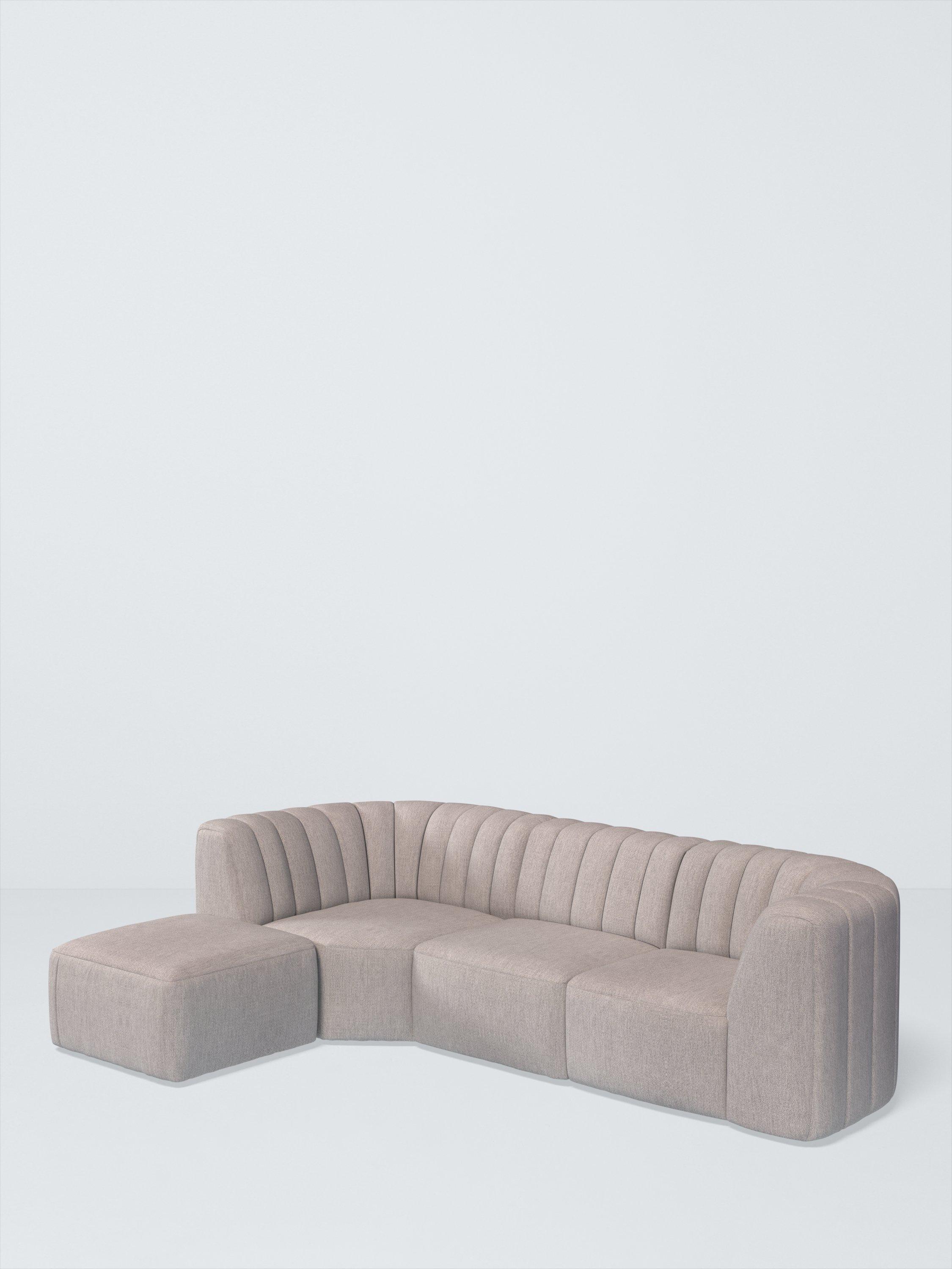 FLOW Range, John Lewis Twisted Boucle Fabric, Silver Grey, Price Band D