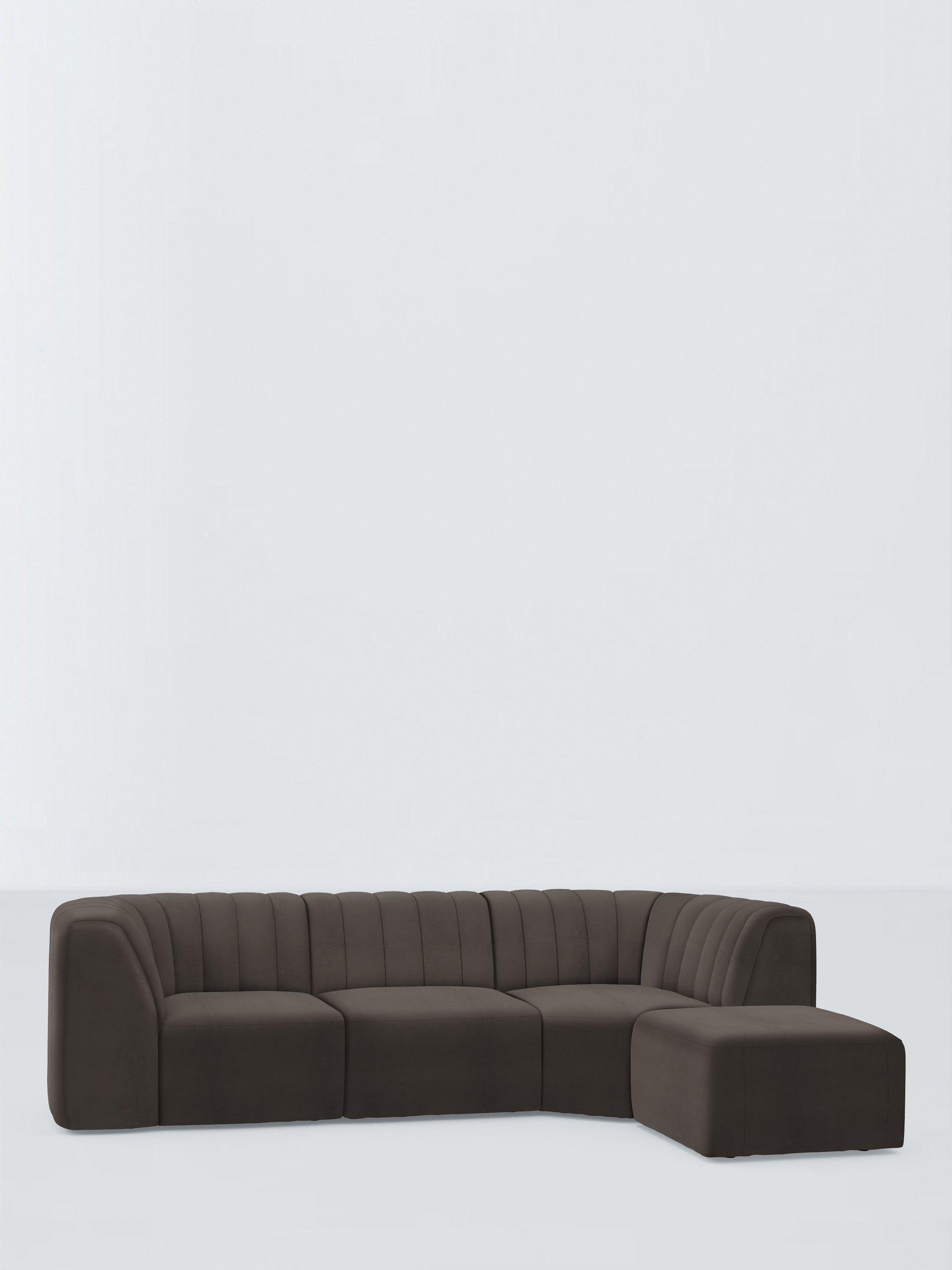FLOW Range, John Lewis Easy Clean Plush Velvet Fabric, Charcoal, Price Band B