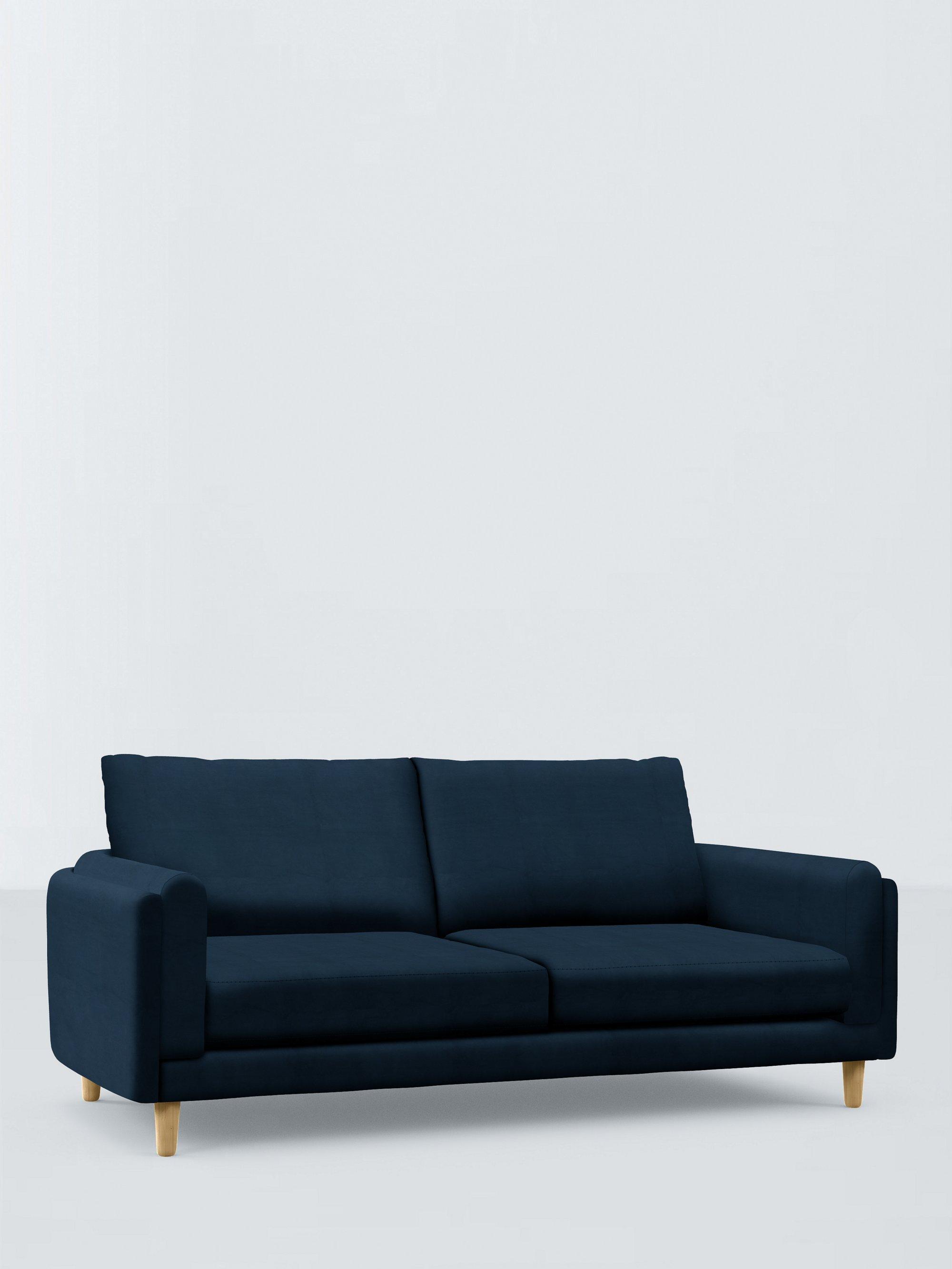 Harbour Range, John Lewis Easy Clean Plush Velvet Fabric, Navy, Price Band B