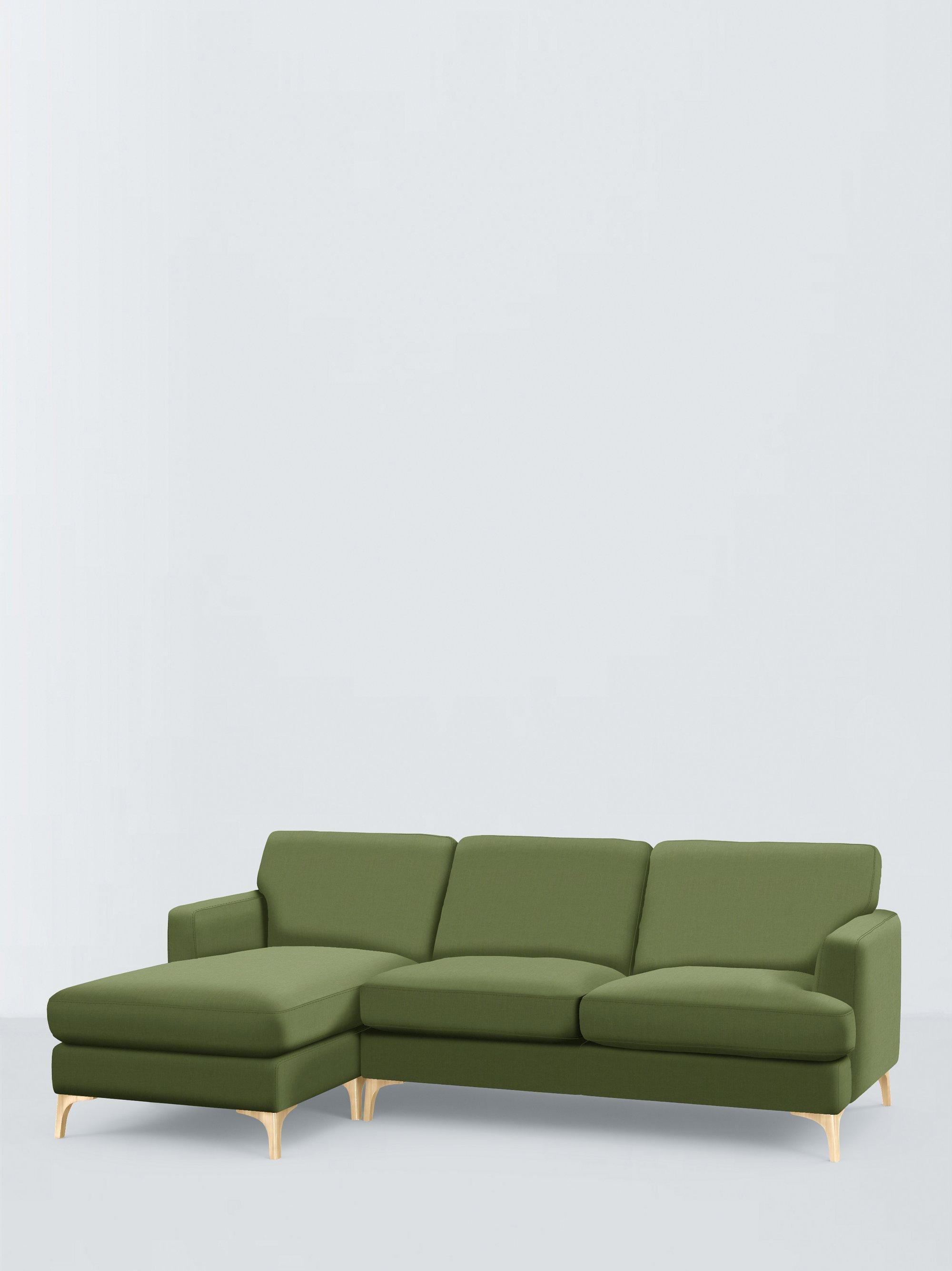 Iona Range, John Lewis Relaxed Linen Plain Fabric, Olive Green, Price Band B