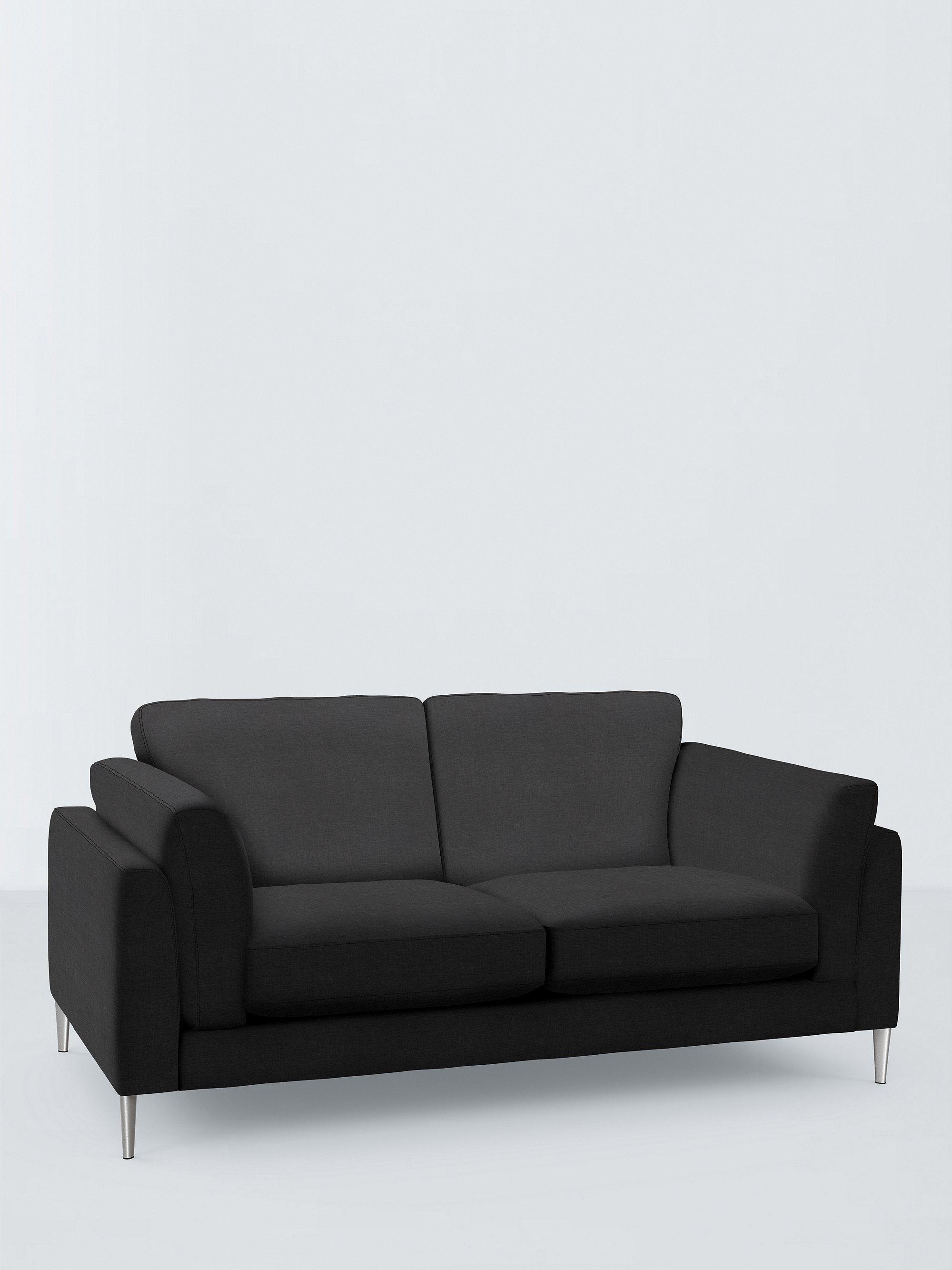 Jura Range, John Lewis Easy Clean Chunky Chenille Plain Fabric, Charcoal, Price Band C