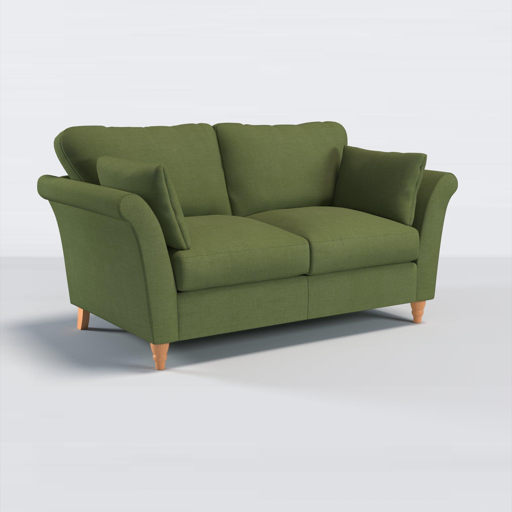 Sienna Range, John Lewis Relaxed Linen Plain Fabric, Olive Green, Price Band B