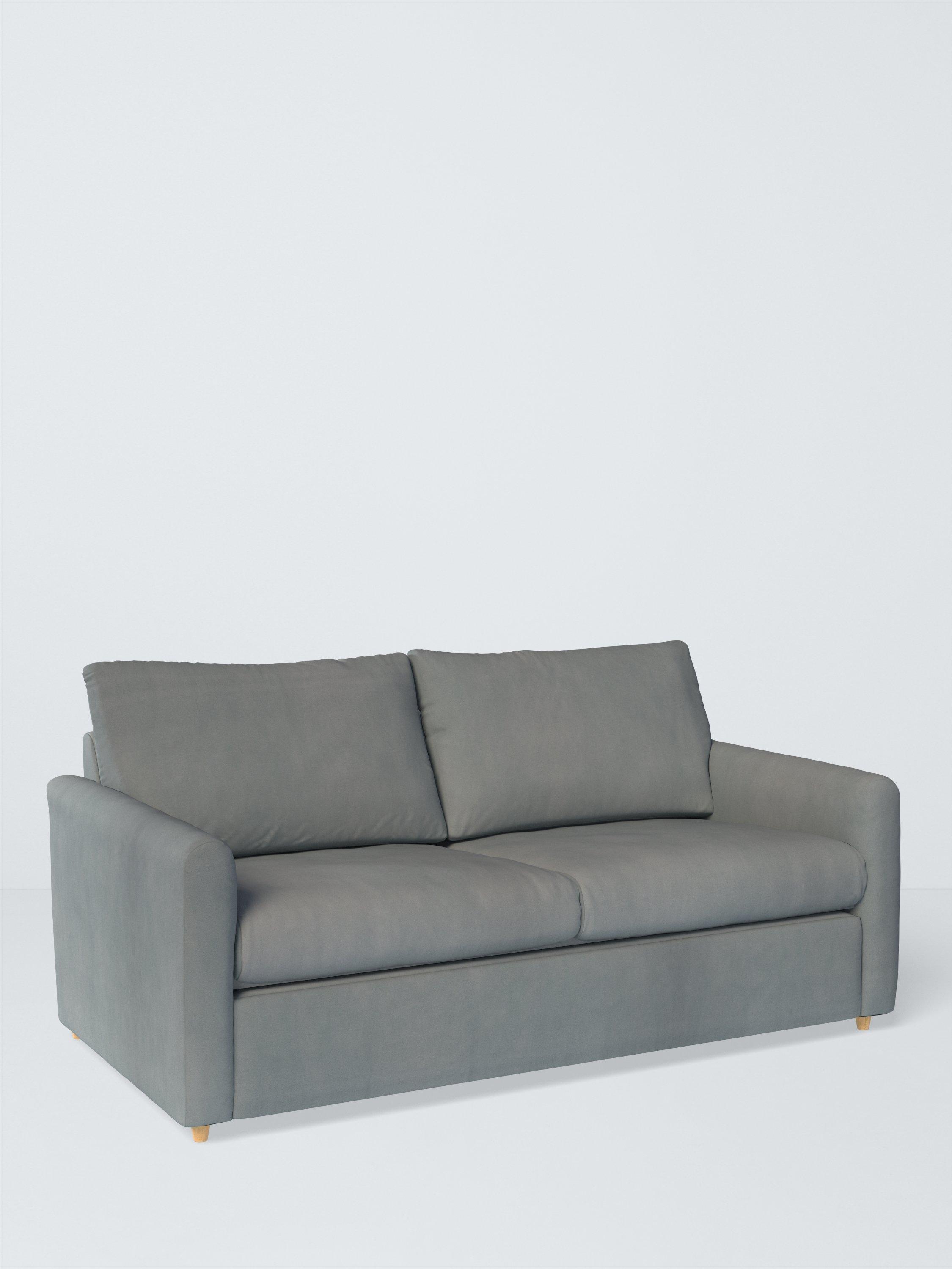 Bailey II Range, John Lewis Easy Clean Eco Velvet Fabric, Slate Blue, Price Band D