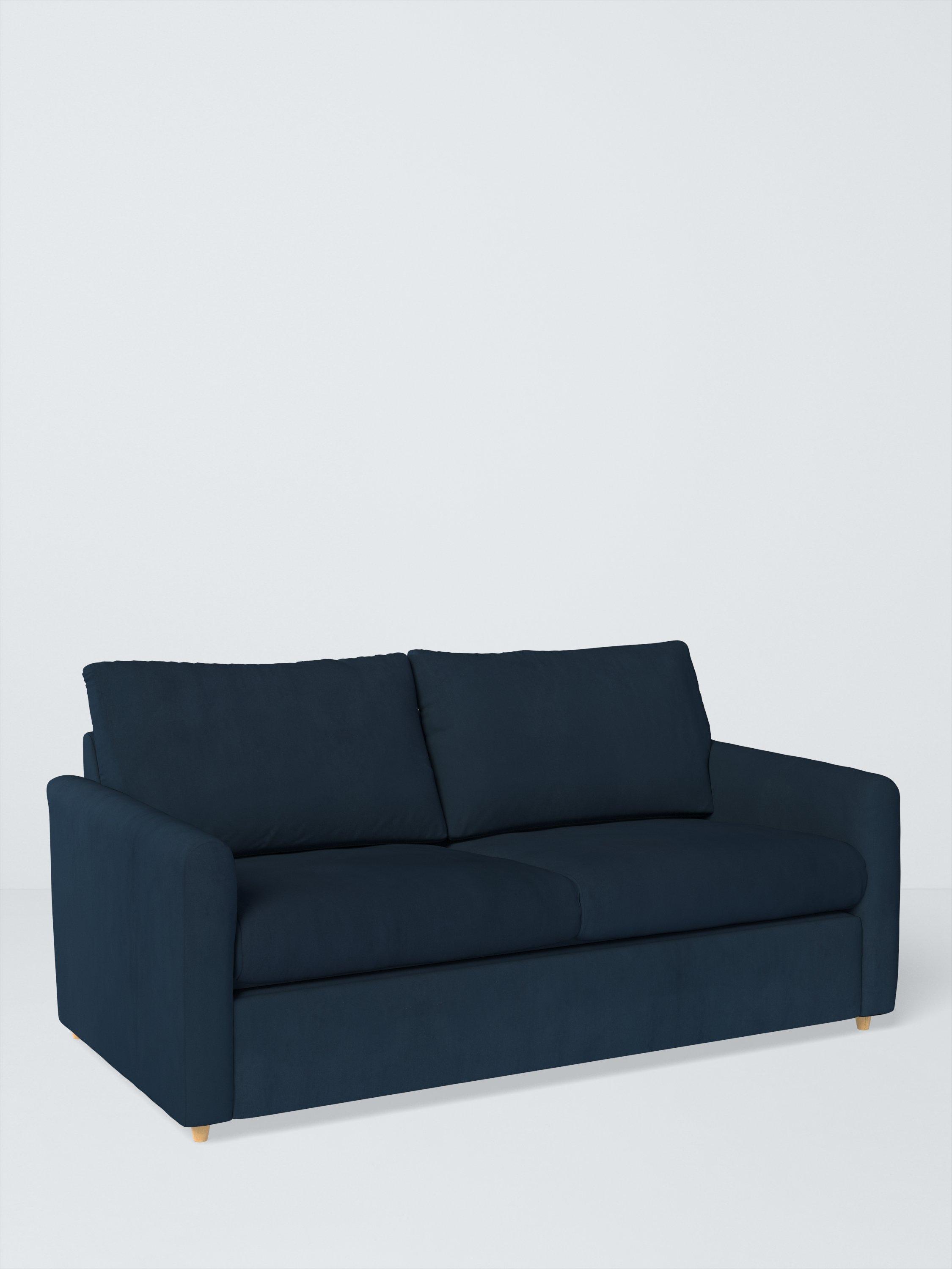 Bailey II Range, John Lewis Easy Clean Plush Velvet Fabric, Navy, Price Band B