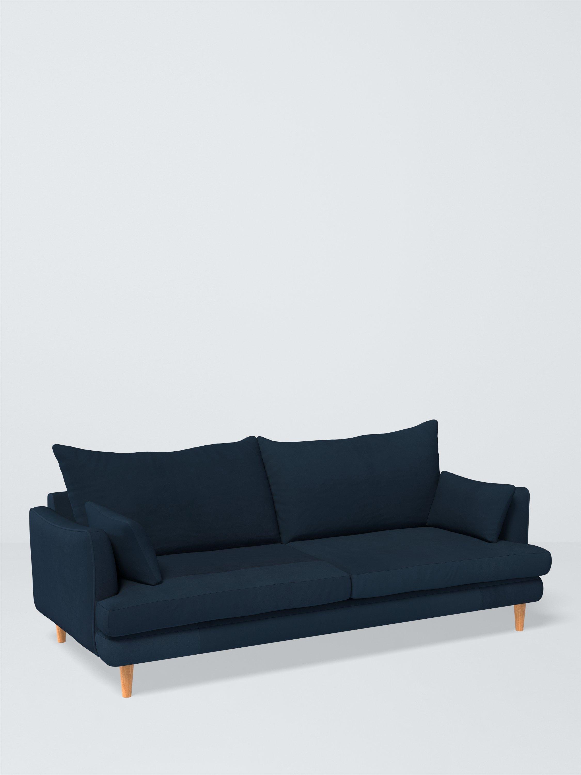 Fika Range, John Lewis Easy Clean Plush Velvet Fabric, Navy, Price Band B