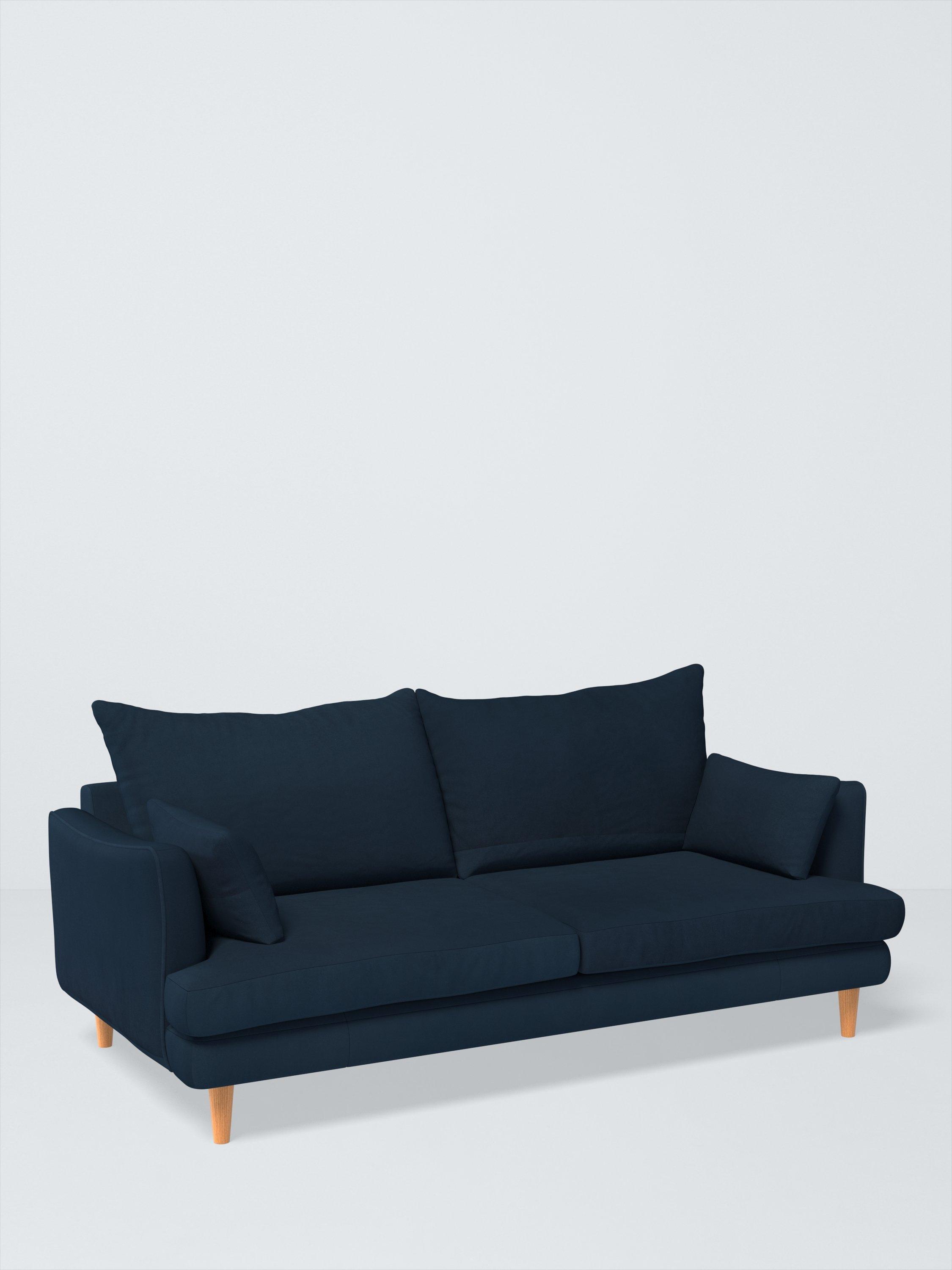 Fika Range, John Lewis Easy Clean Plush Velvet Fabric, Navy, Price Band B
