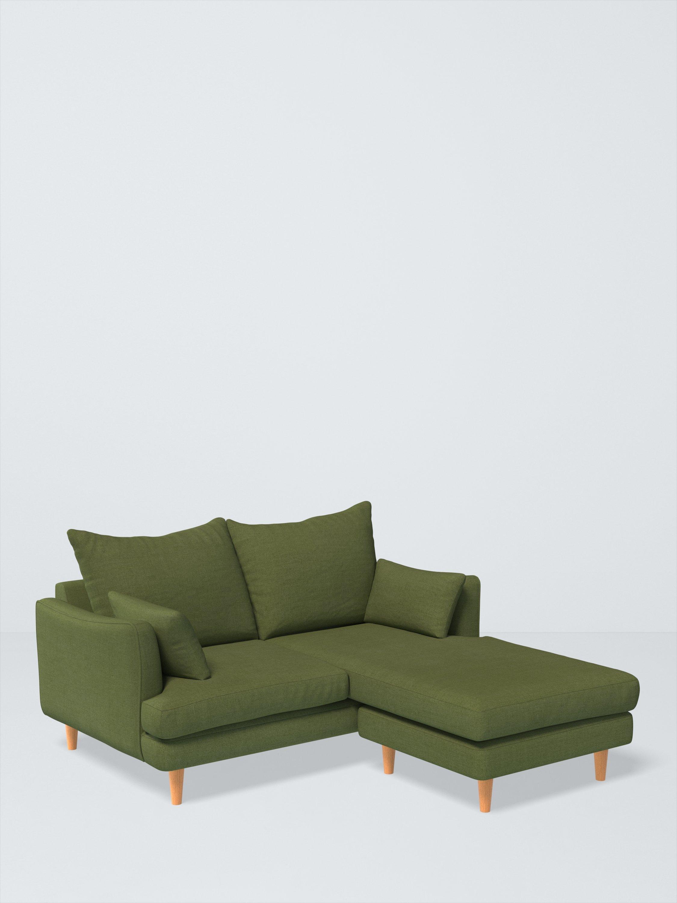 Fika Range, John Lewis Relaxed Linen Plain Fabric, Olive Green, Price Band B