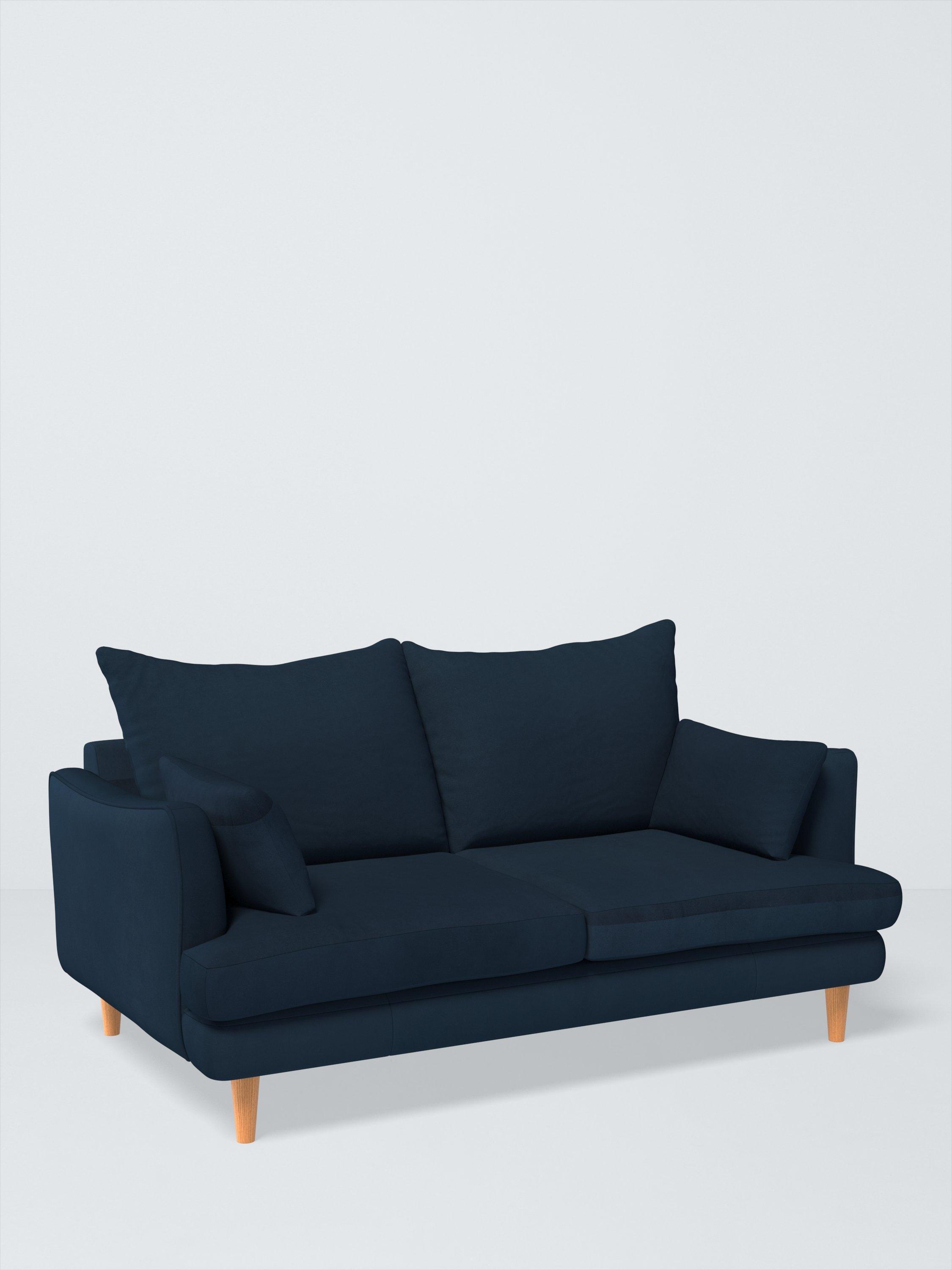 Fika Range, John Lewis Easy Clean Plush Velvet Fabric, Navy, Price Band B
