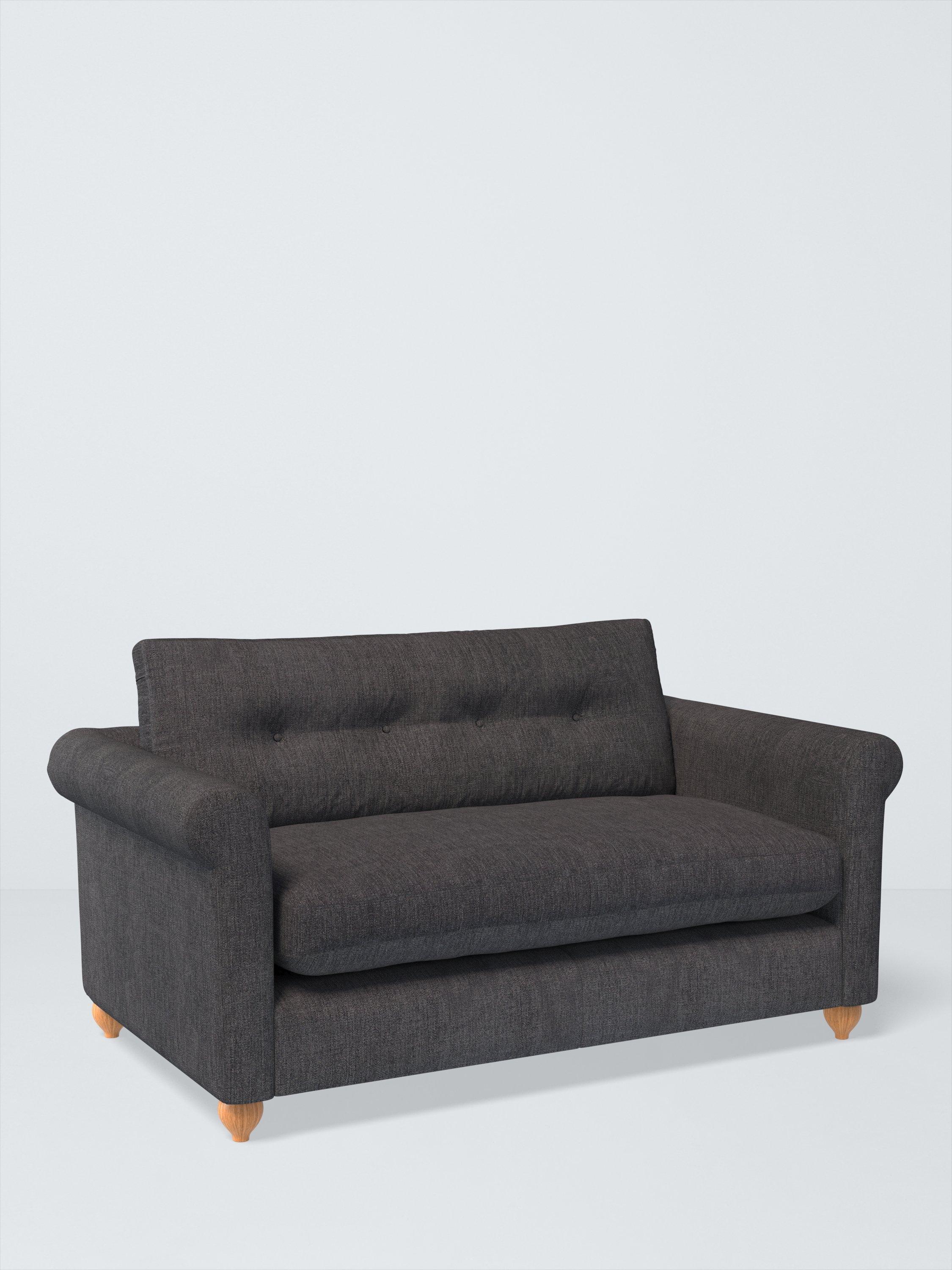 Kingham Range, John Lewis Easy Clean Chunky Chenille Plain Fabric, Charcoal, Price Band C