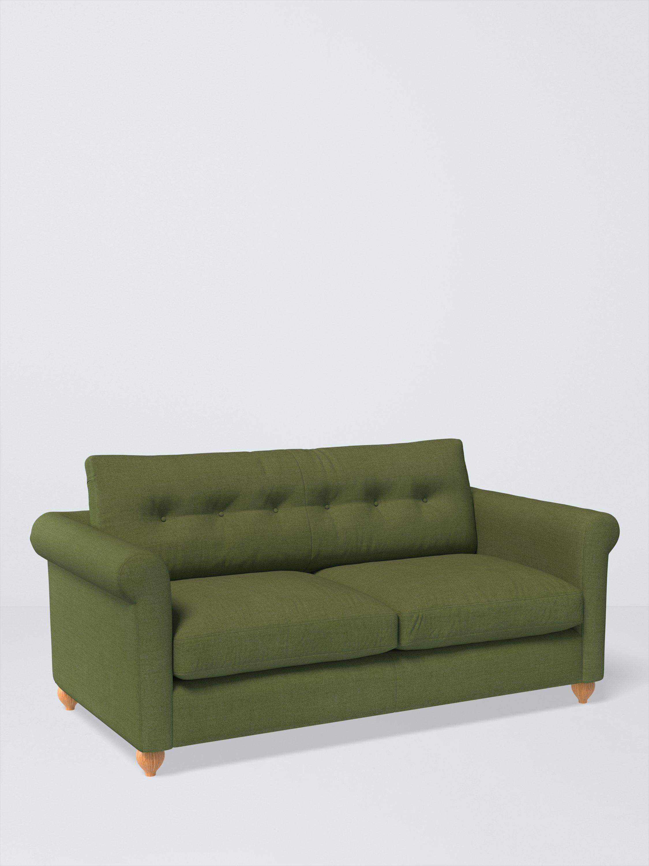 Kingham Range, John Lewis Relaxed Linen Plain Fabric, Olive Green, Price Band B