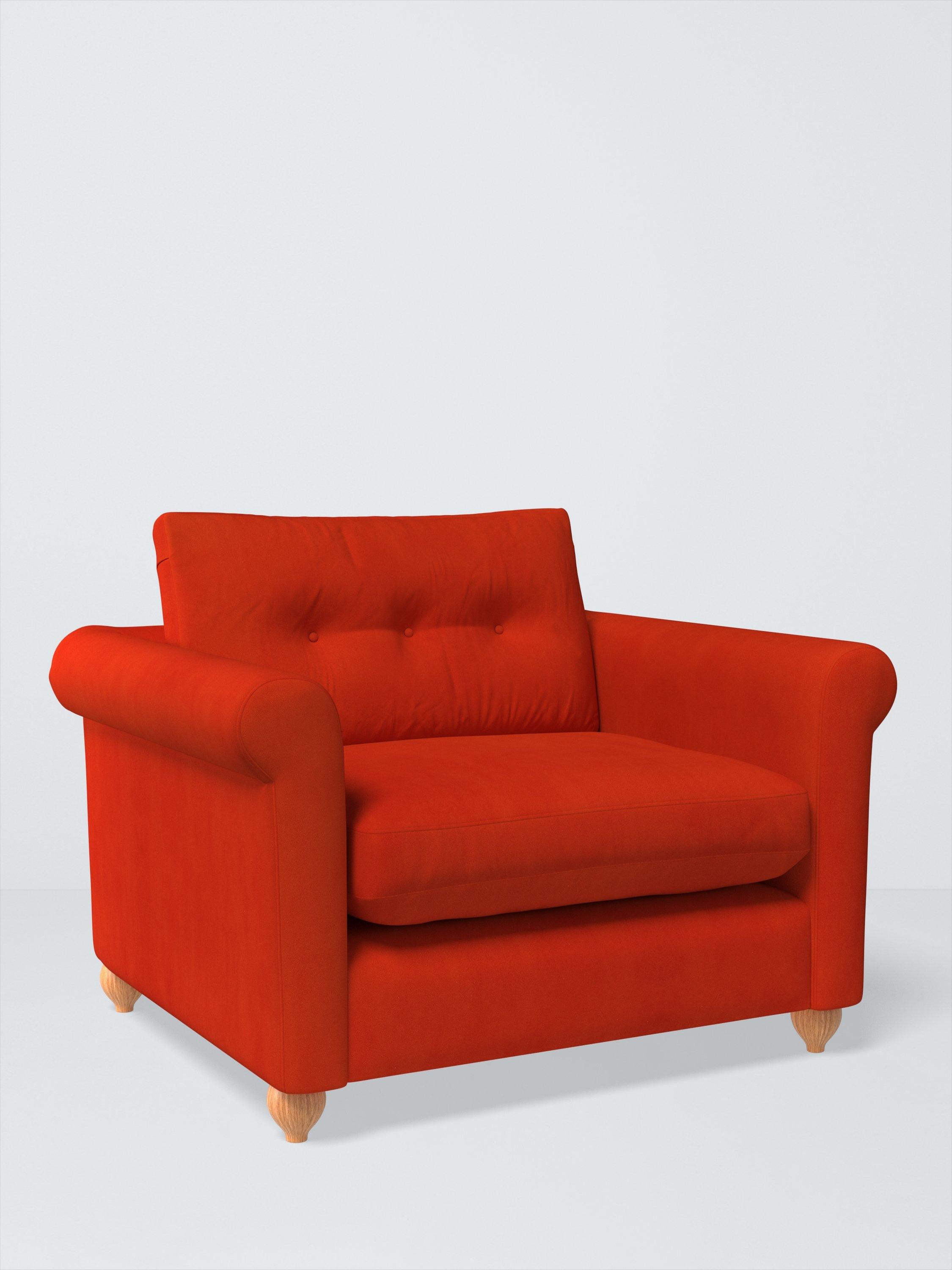 Kingham Range, John Lewis Easy Clean Plush Velvet Fabric, Paprika, Price Band B