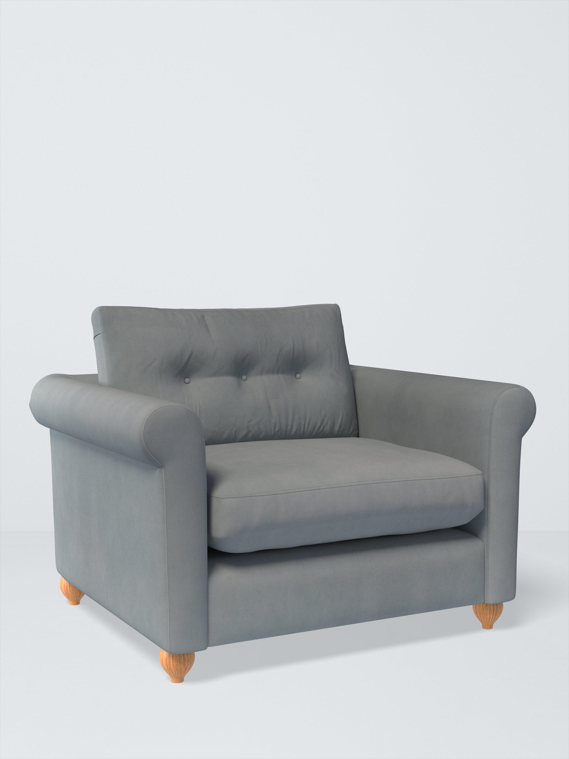 Kingham Range, John Lewis Easy Clean Eco Velvet Fabric, Slate Blue, Price Band D