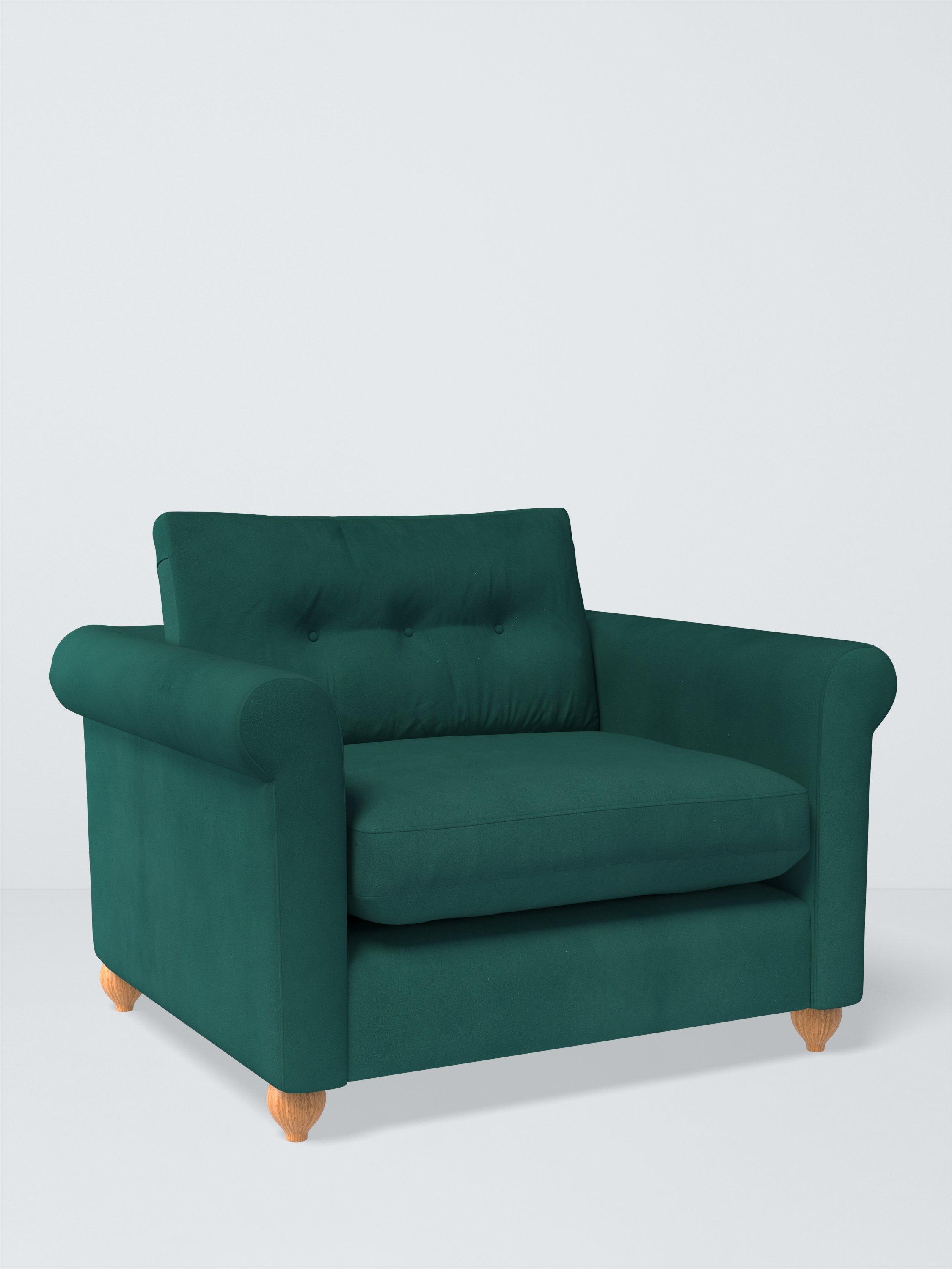 Kingham Range, John Lewis Easy Clean Plush Velvet Fabric, Teal, Price Band B