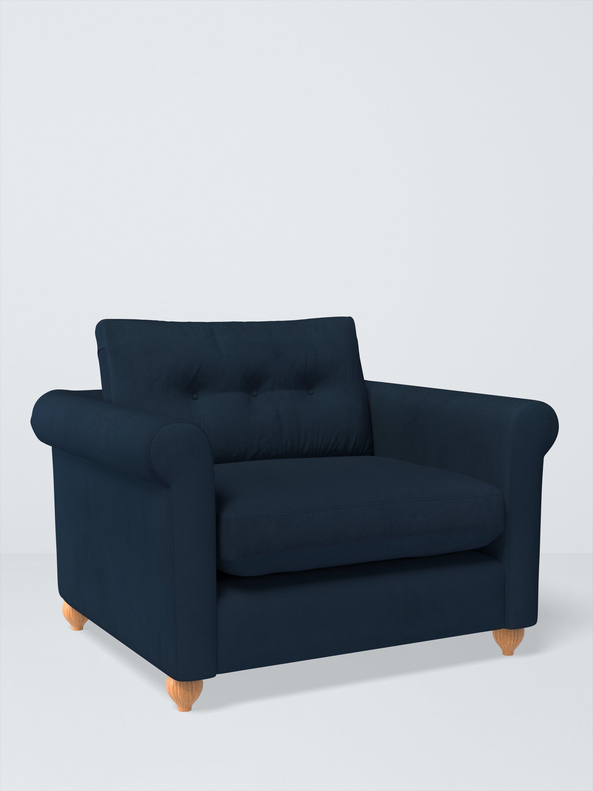 Kingham Range, John Lewis Easy Clean Plush Velvet Fabric, Navy, Price Band B
