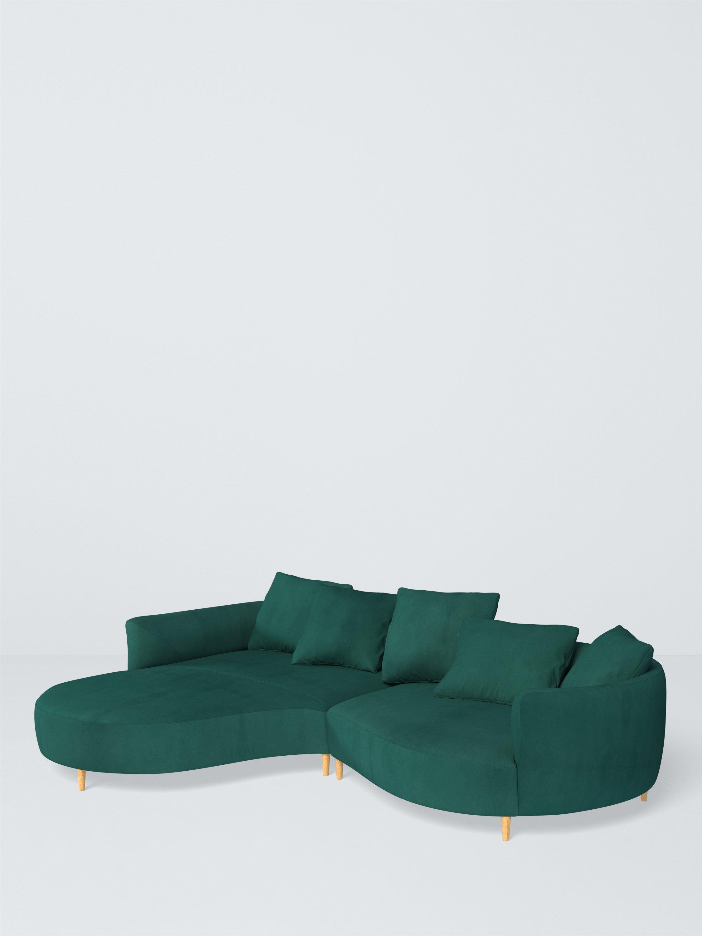 Lozenge Range, John Lewis Easy Clean Plush Velvet Fabric, Teal, Price Band B